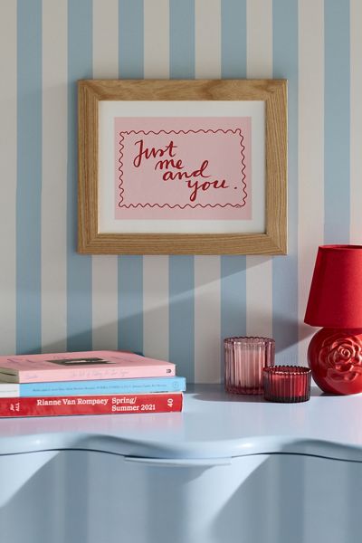 AthenesAtelier Just Me And You Pink And Red Art Print