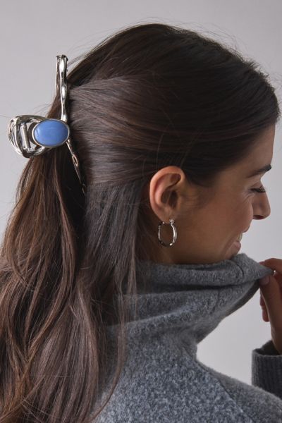 Jeweled Metal Claw Clip