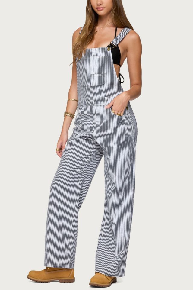 Edikted Tamsin Striped Overalls #1