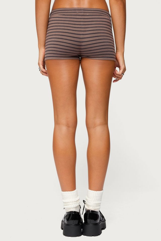 Edikted Lillian Striped Knit Shorts #3