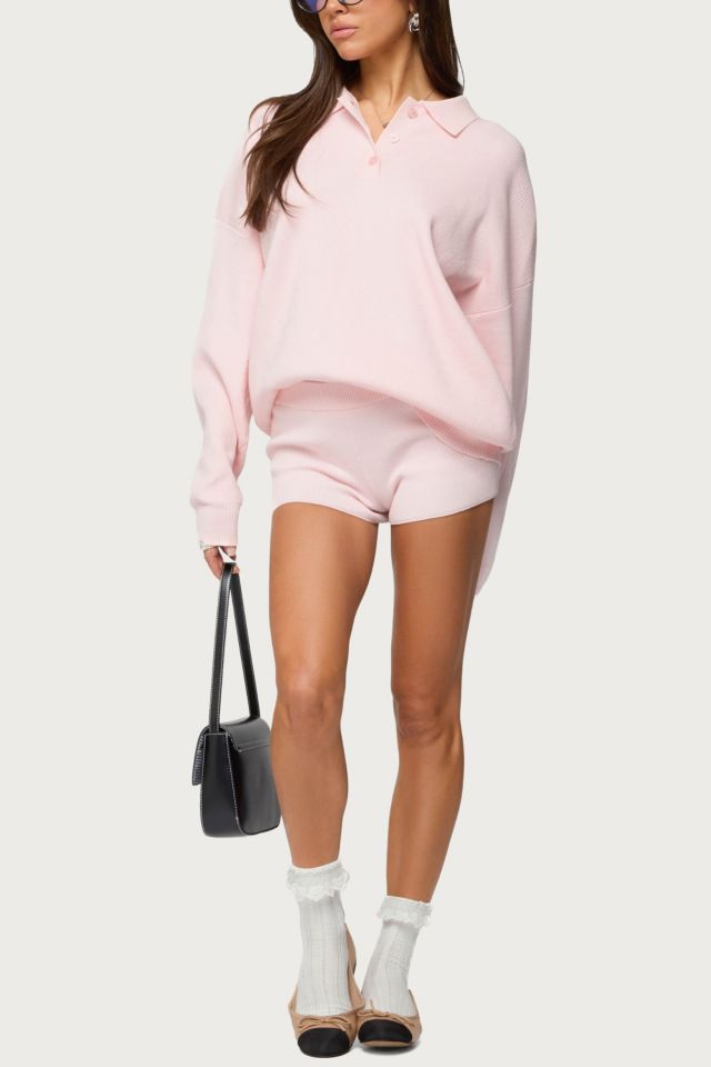 Edikted Lorie Ribbed Knit Shorts #4