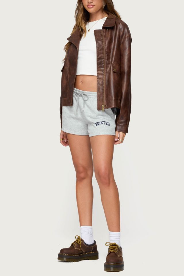 Edikted Ardella Oversized Faux Leather Jacket #1
