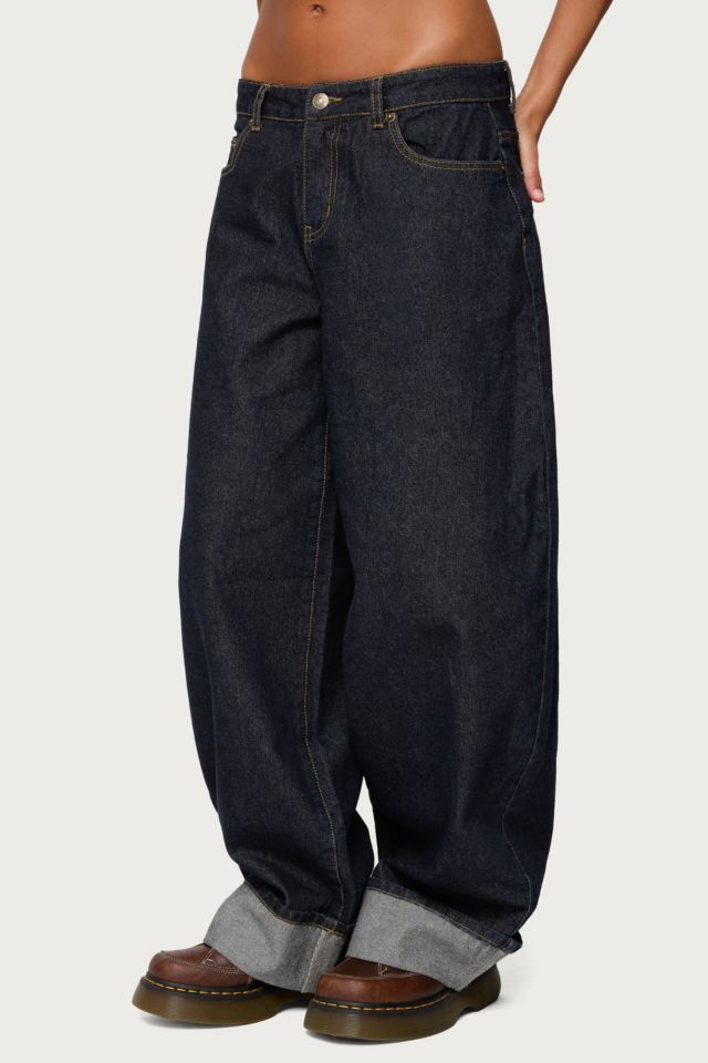 Edikted Kella Extra Oversized Low Rise Jeans #3