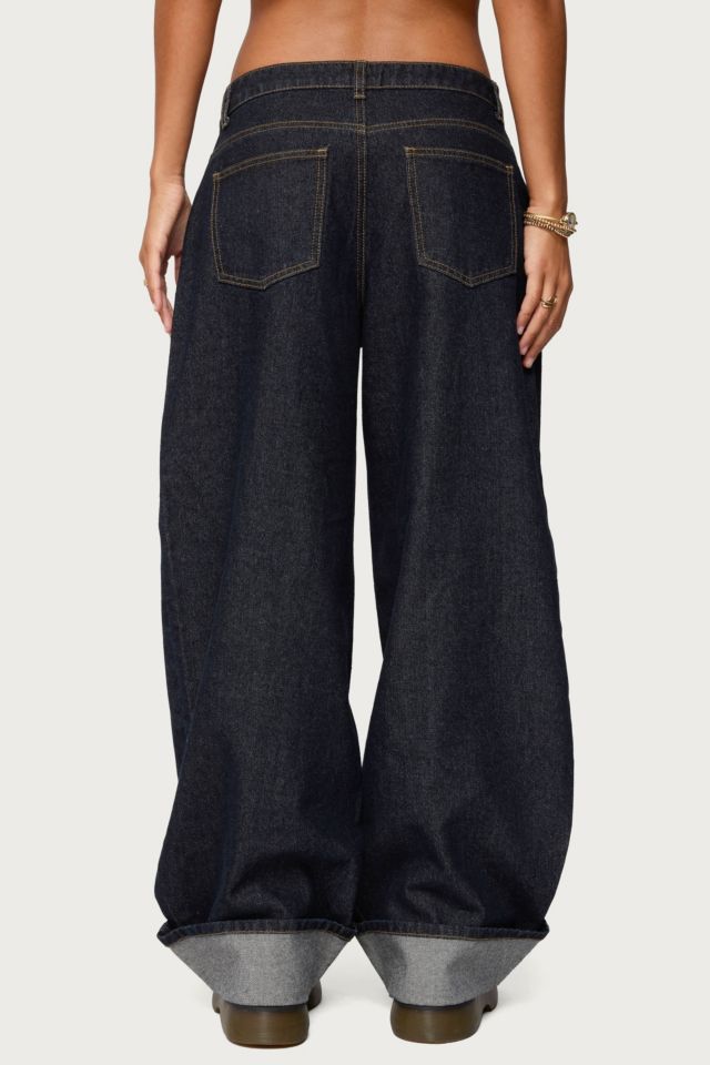 Edikted Kella Extra Oversized Low Rise Jeans #4