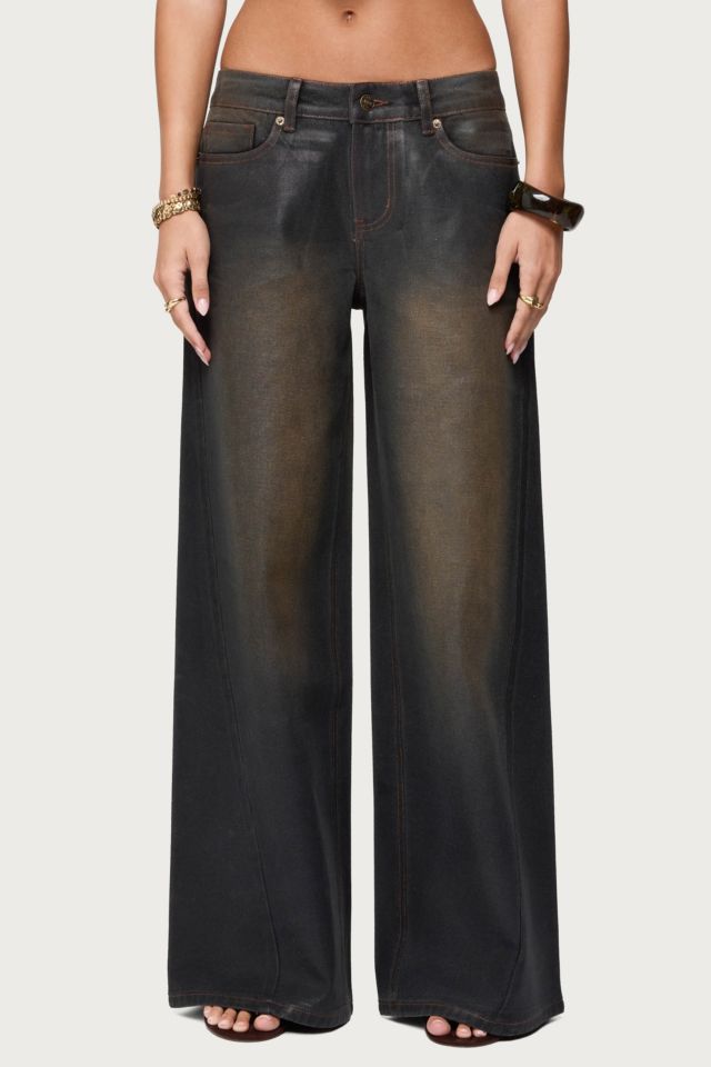 Edikted Oversized Mud Wash Low Rise Jeans #1