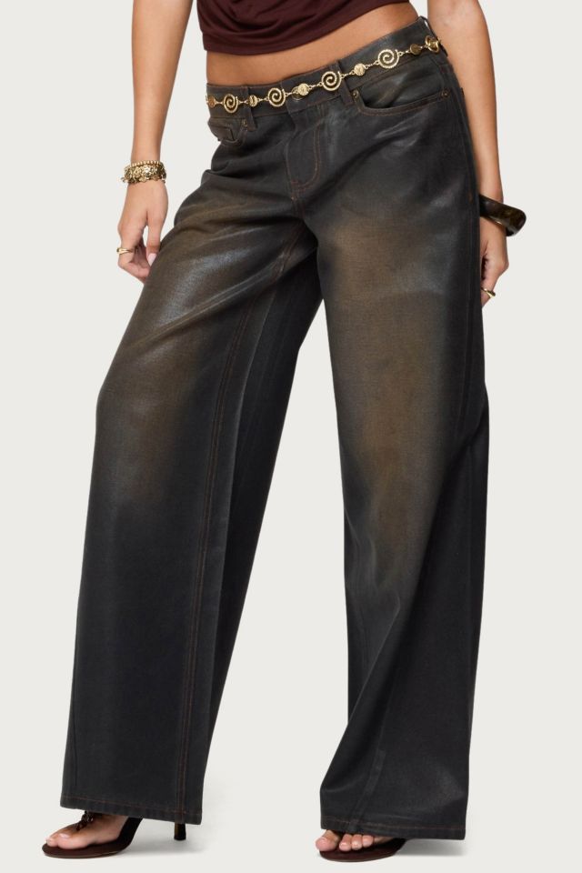 Edikted Oversized Mud Wash Low Rise Jeans #2