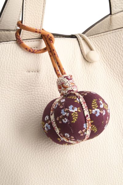 Vera Bradley Cotton Pumpkin Bag Charm