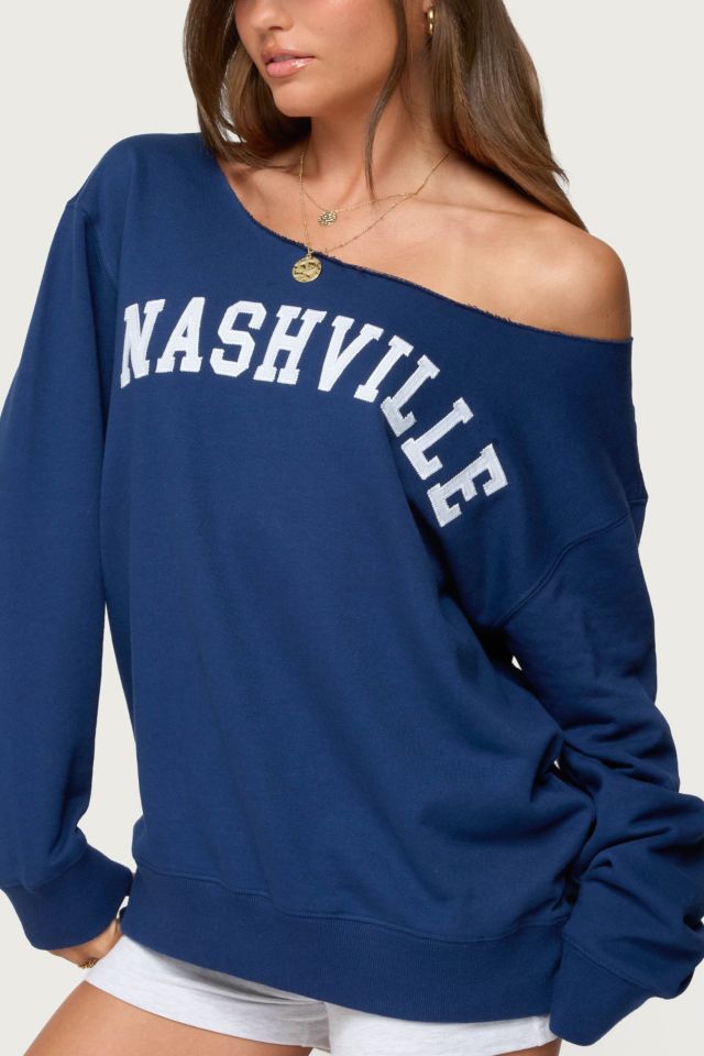 Edikted Nashville Oversized Wide Neck Sweatshirt #2