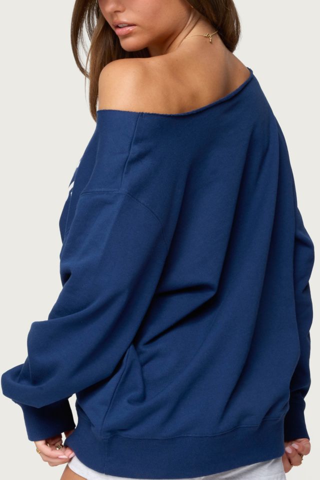 Edikted Nashville Oversized Wide Neck Sweatshirt #4