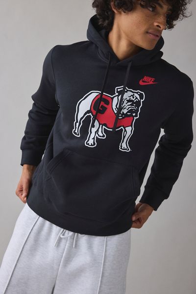 Fanatics Georgia Bulldogs Team Logo Graphic Nike Legacy Club Fleece Hoodie Sweatshirt