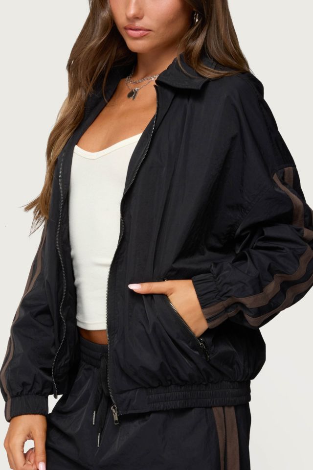 Edikted Kieran Stripey Nylon Track Jacket #2