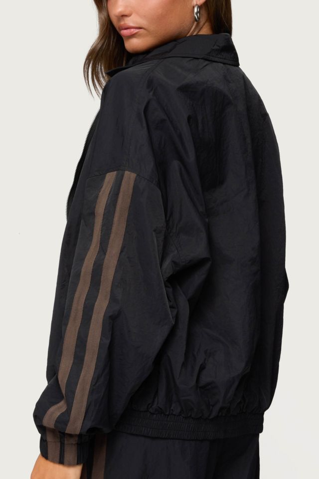 Edikted Kieran Stripey Nylon Track Jacket #4