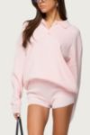 Edikted Lorie Oversized Knit Polo Sweater