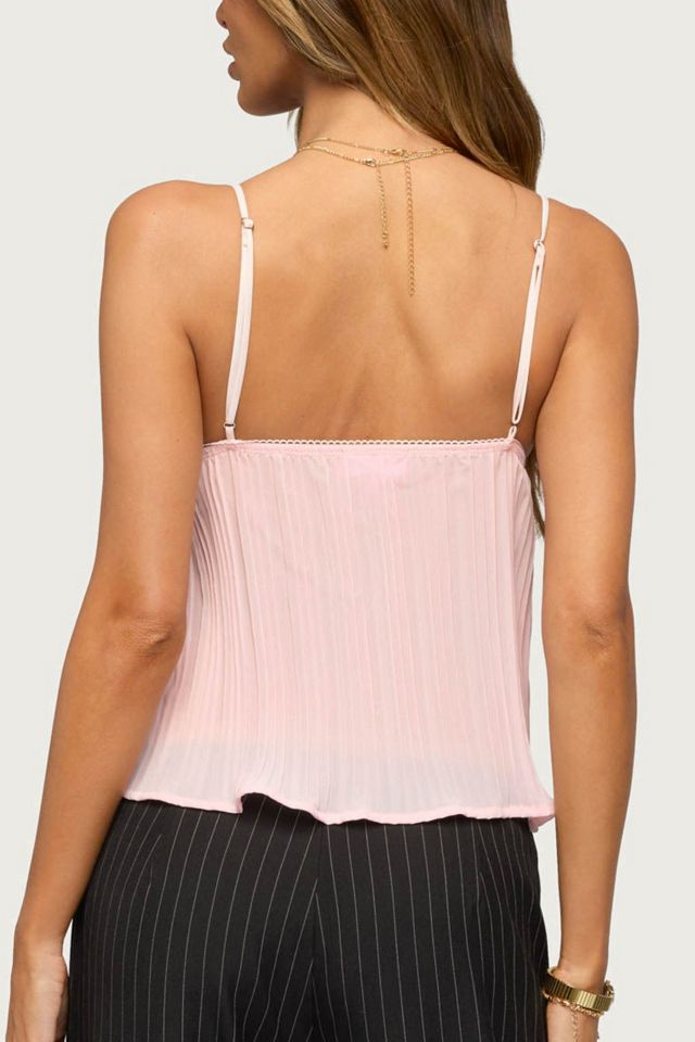 Edikted Rhian Lacey Pleated Babydoll Top #4