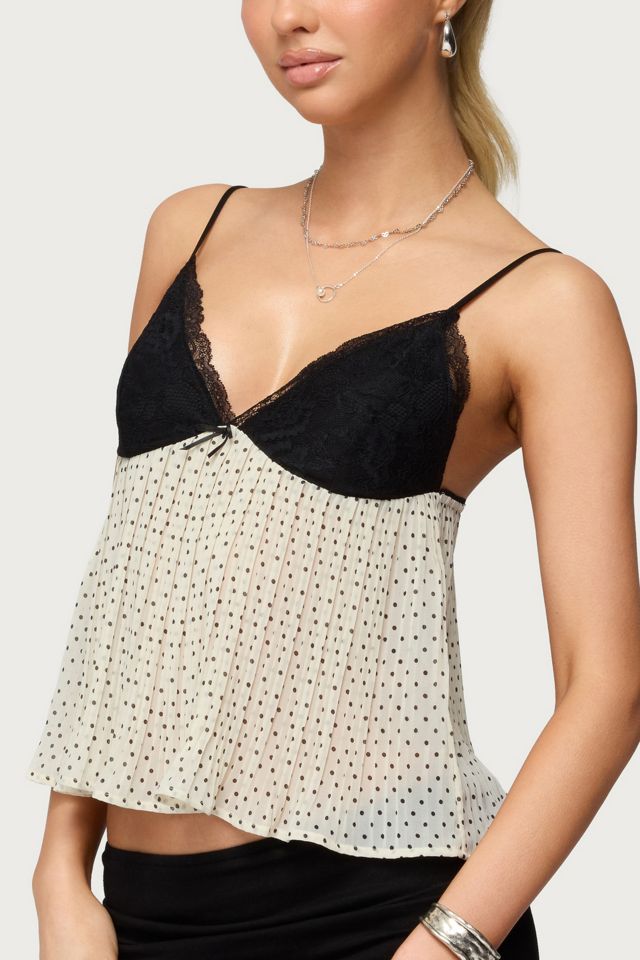 Edikted Rhian Lacey Pleated Babydoll Top #2