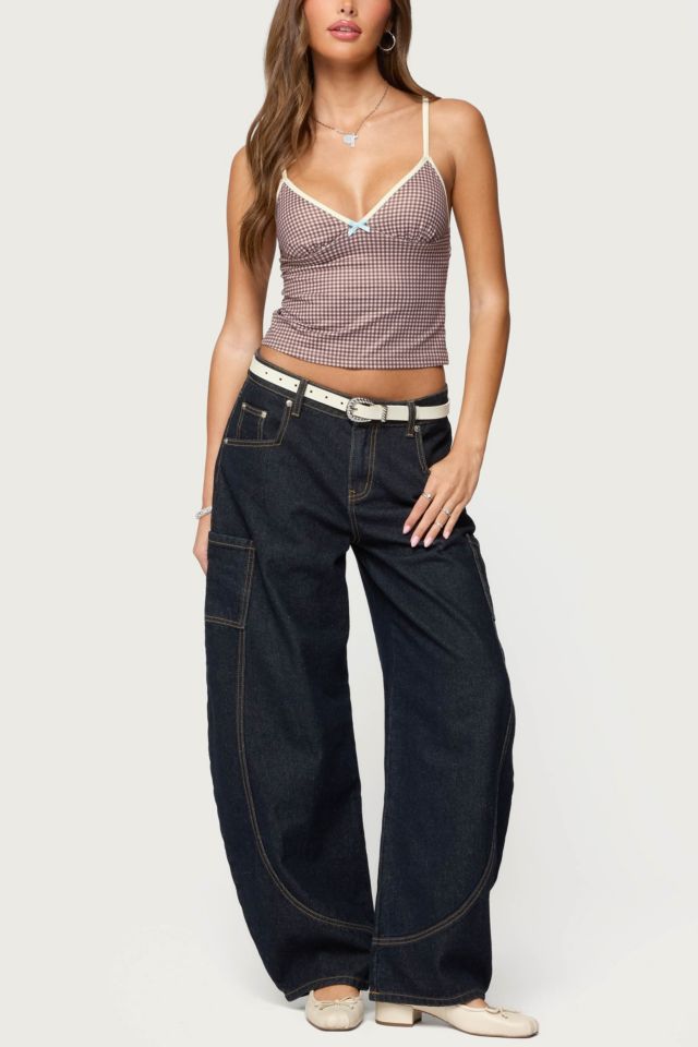 Edikted Bettie Contrast Gingham Tank Top #1