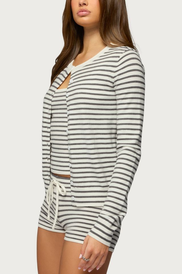 Edikted Lillian Striped Button Up Knit Cardigan #2