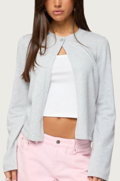 Edikted Jenie Split Front Knit Cardigan