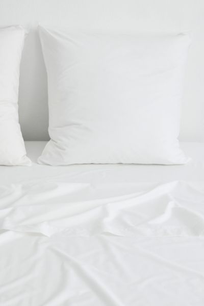 Bed Threads Organic Cotton Percale European Pillowcase Set In Crisp White At Urban Outfitters In White