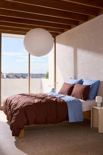 Bed Threads Organic Cotton Percale Square Pillowcase Set