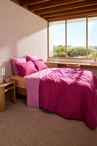 Bed Threads Organic Cotton Percale Square Pillowcase Set