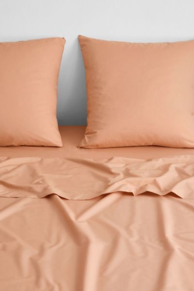 Bed Threads Organic Cotton Percale European Pillowcase Set In Butterscotch At Urban Outfitters In Neutral