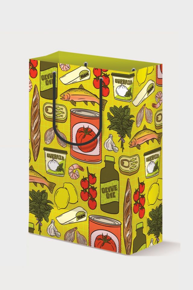 Boss Dotty Grocery Pattern Gift Bag #1
