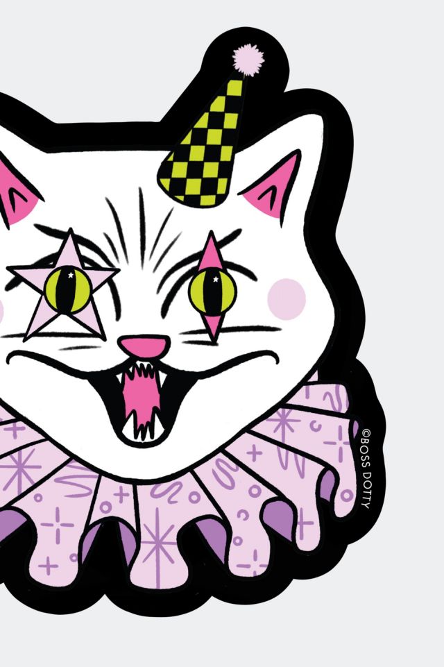 Boss Dotty Cat Clown Sticker #1