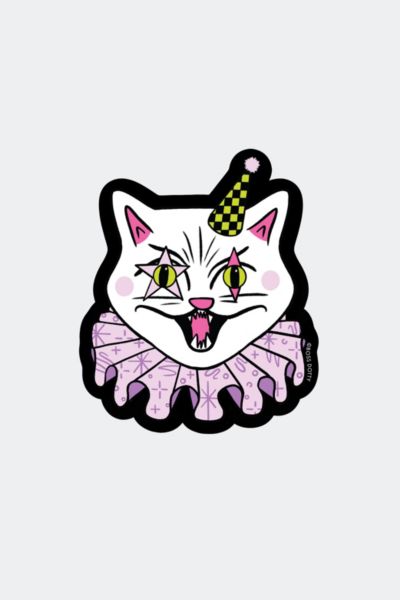 Boss Dotty Cat Clown Sticker