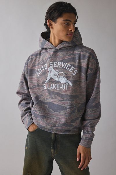 Salt Lake Auto Services Camo Graphic Hoodie Sweatshirt