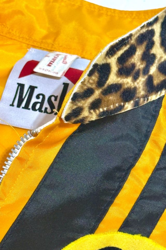 Vintage 1970's Moon Racing  Leopard Print Striped Racing Jacket #1