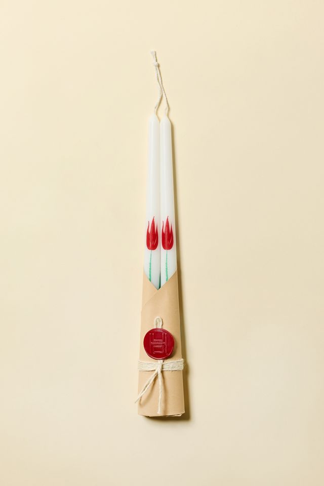 Wax Sealed Rose Taper Candle Set #1