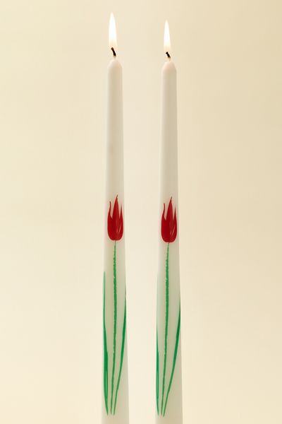 Wax Sealed Rose Taper Candle Set