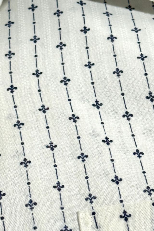 Vintage 1970's Van Huesen Century Fleur Stripe Print Shirt #2