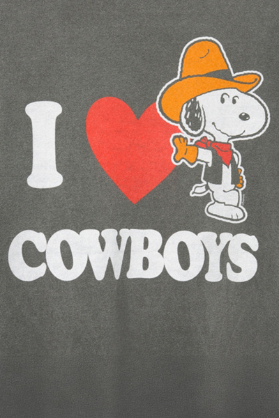 Junk Food I Love Cowboy Snoopy Flea Market Tee