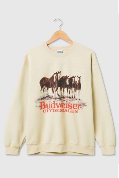 Junk Food Budweiser Clydesdales Herd Flea Market Crew Neck Sweatshirt