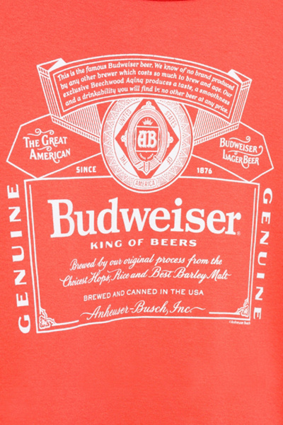 Junk Food Budweiser Label Baby Tee