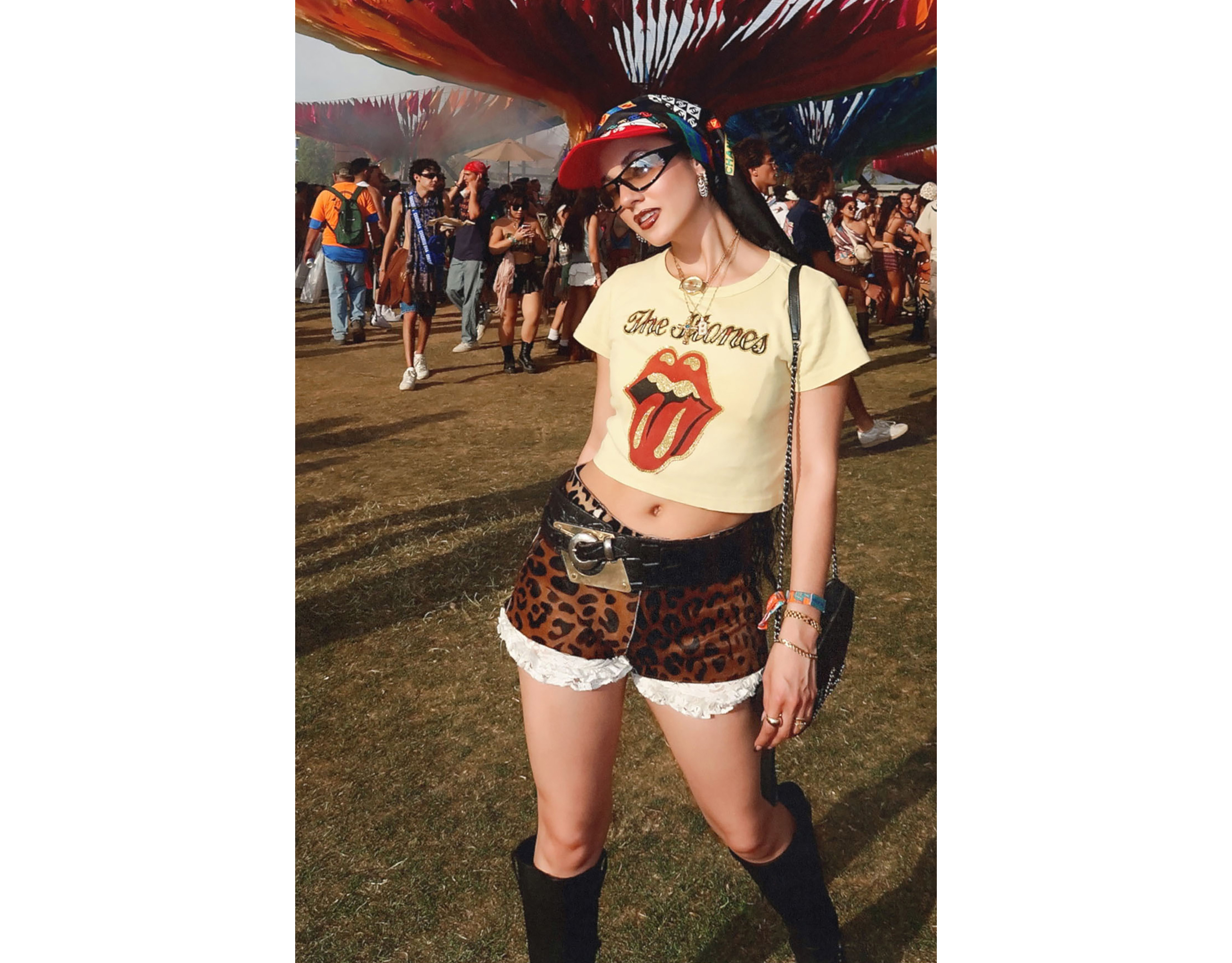 Junk Food The Rolling Stones Glitter Baby Tee