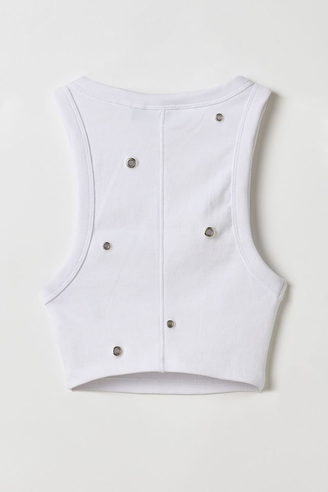 Vintage By RSTY Charm Pierced Grommet Cropped Tank Top #1