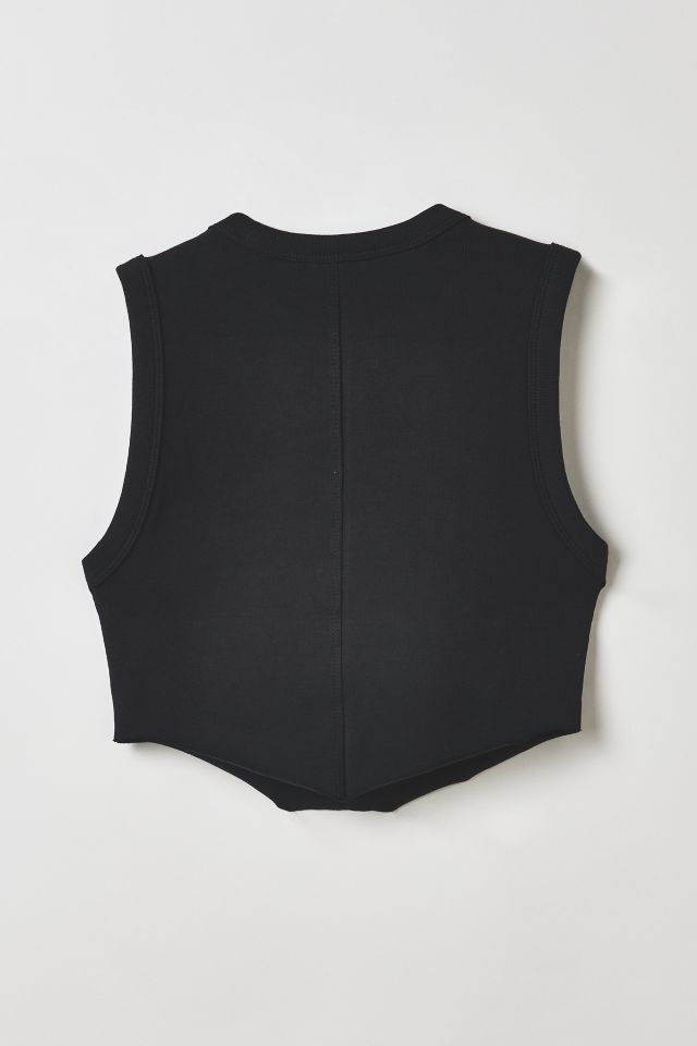 Vintage By RSTY Black Pierced Grommet Ultra-Cropped Muscle Tank Top #1