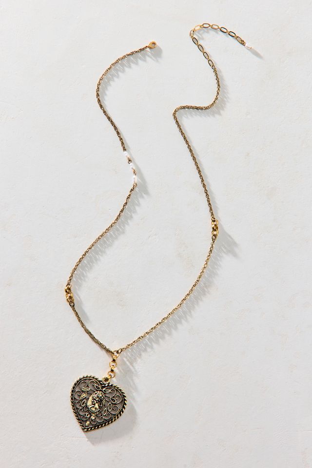 Somewhere Tonight Filigree Heart Pendant Necklace #1
