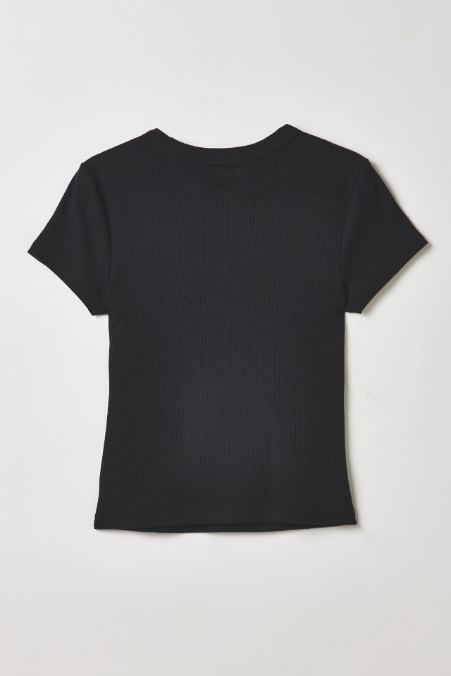 Vintage By RSTY Black Pierced Grommet Studded Slim Tee #1