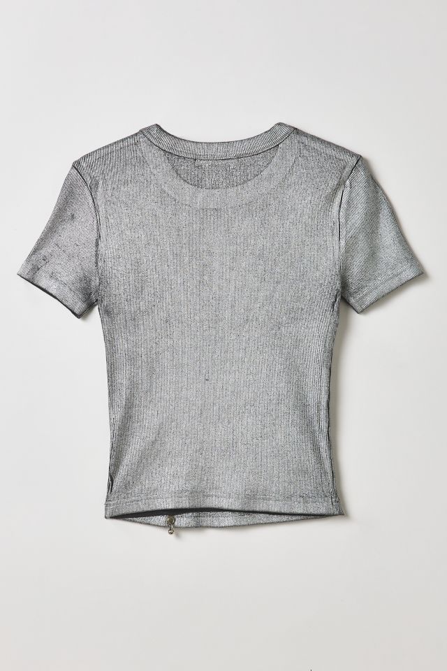 Vintage By RSTY Chrome Pierced Grommet Studded Slim Tee #1