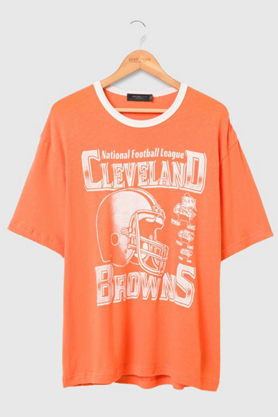 Junk Food NFL Oversized Ringer Tee in Cleveland Browns, Men’s at Urban Outfitters
