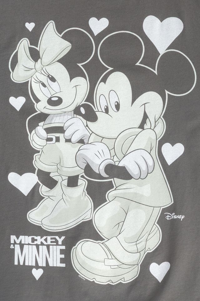Junk Food Mickey and Minnie Hearts Oversized Tee #2