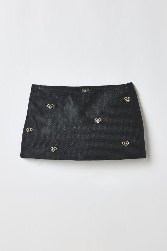 Vintage By RSTY Jersey Lace-Up Grommet Pierced Mini Skirt #1