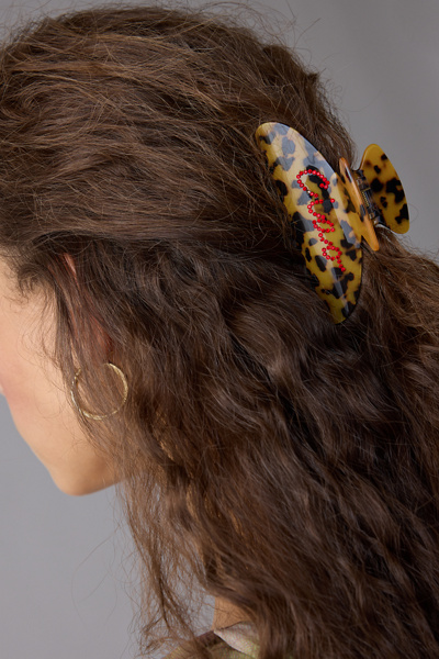 Urban Outfitters Talk More Rhinestone Claw Clip In Brown, Women's At  In Multi