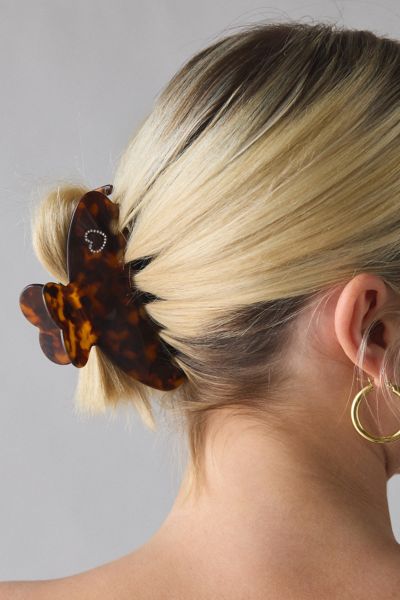 Urban Outfitters Tortoise Mega Claw Clip In Dark Brown, Women's At  In Brown