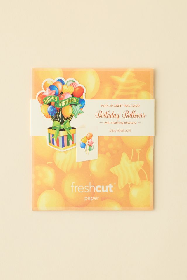 FreshCut Paper Mini Birthday Balloons Pop-Up Birthday Card #1