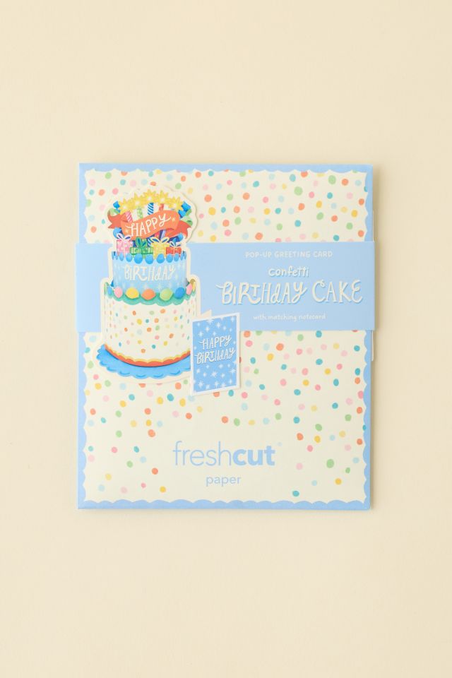 FreshCut Paper Mini Confetti Cake Pop-Up Birthday Card #1